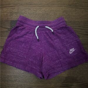 Nike Women's Heathered Purple Athletic Shorts